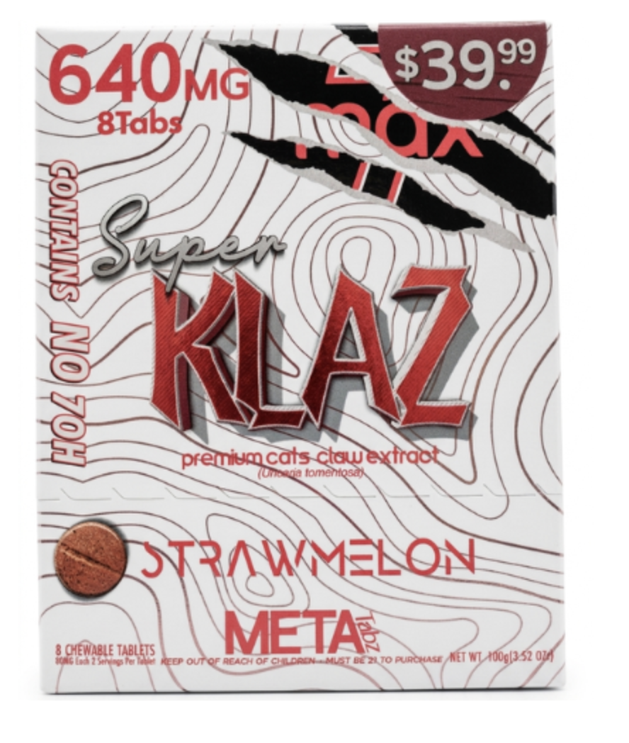 KLAZ Cat’s Claw |  640mg 8ct | Strawmelon